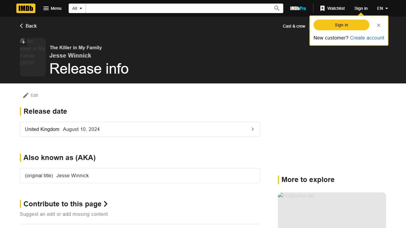 "The Killer in My Family" Jesse Winnick (TV Episode 2024) - Release info - IMDb
